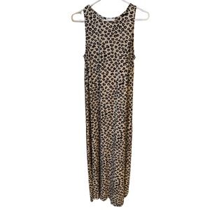 Vermilli Honolulu, Hawaii Beachy Boho Party Leopard Print Beach Tank Maxi Dress